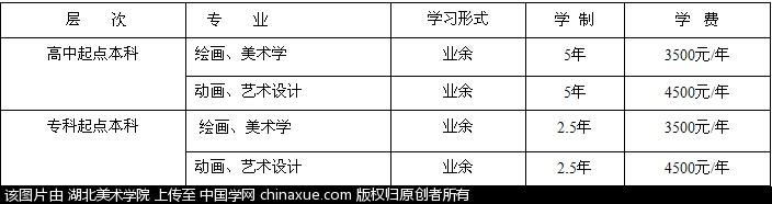 湖北美术学院2015年成人教育招生简章